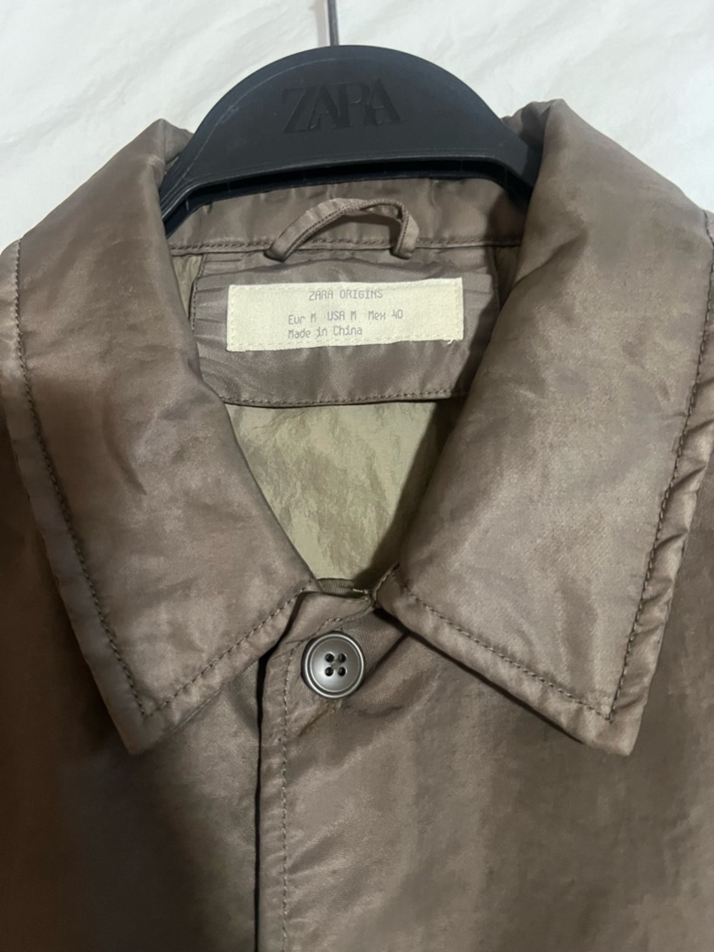 Zara Men's Brown Lightweight Button-Front Jacket size Medium - Picture 4 of 6